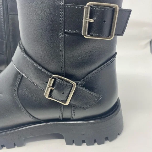 Steve Madden moto Boots Black, Size 9 1/2, - Picture 6 of 8